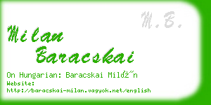 milan baracskai business card